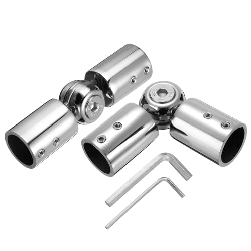 QUARKZMAN 2 Stück Verstellbare Gardinenstangen Eckverbinder 19mm Innendurchmesser 304 Edelstahl Fenster-Scharnierverbinder mit Sechskantschlüssel, Silber QUARKZMAN 2 Stück Verstellbare Gardinenstangen Eckverbinder 19mm Innendurchmesser 304 Edelstahl Fenster-Scharnierverbinder mit Sechskantschlüssel, Silber von QUARKZMAN