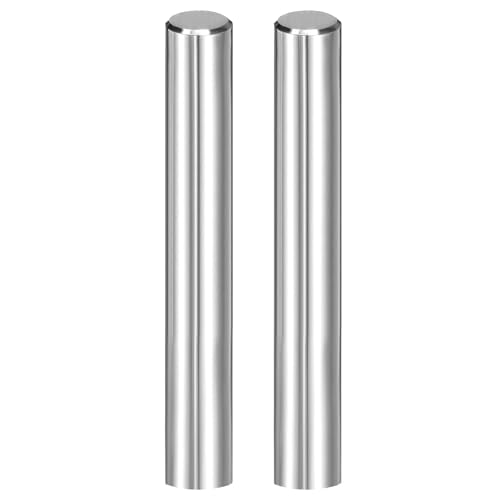 QUARKZMAN 2 Stück Zylinderstifte 12 mm x 90 mm Metallstift, 316L Edelstahl Zylindrische Dübelstifte Regalstützstift Stiftstange Befestigungselemente Metallregalstifte Silberton von QUARKZMAN