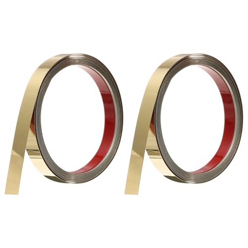 QUARKZMAN 2 Stücke Edelstahl Wandleiste, 10 Fuß x 0,59 Zoll, Selbstklebende Metallleiste, Selbstklebende Spiegelleiste Für Wand Decke Kamin Spiegelkanten Spiegeltes Gold QUARKZMAN 2 Stücke Edelstahl Wandleiste, 10 Fuß x 0,59 Zoll, Selbstklebende Metallleiste, Selbstklebende Spiegelleiste Für Wand Decke Kamin Spiegelkanten Spiegeltes Gold von QUARKZMAN