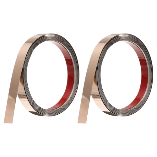 QUARKZMAN 2 Stücke Edelstahl Wandleisten, 10 Fuß x 0,59 Zoll, Selbstklebende Metallleiste, Selbstklebende Spiegelleiste für Wand Decke Kamin Spiegelkanten Spiegelfassung Roségold QUARKZMAN 2 Stücke Edelstahl Wandleisten, 10 Fuß x 0,59 Zoll, Selbstklebende Metallleiste, Selbstklebende Spiegelleiste für Wand Decke Kamin Spiegelkanten Spiegelfassung Roségold von QUARKZMAN