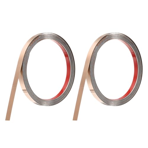 QUARKZMAN 2 Stücke Edelstahl Wandleisten, 10Ft x 0.39 Zoll, Peel and Stick Metallleiste, Selbstklebende Spiegelleiste für Wand Decke Kamin Spiegelkanten Gebürstetes Roségold QUARKZMAN 2 Stücke Edelstahl Wandleisten, 10Ft x 0.39 Zoll, Peel and Stick Metallleiste, Selbstklebende Spiegelleiste für Wand Decke Kamin Spiegelkanten Gebürstetes Roségold von QUARKZMAN