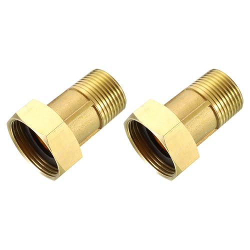 QUARKZMAN 2 Stücke Messing Wasserzähler Rohrfitting, G1" Männlich x G1 1/4" Weiblich Gewinde Messing Sechskantnippel Verbinder mit Dichtungsscheibe für Wasserzählerkupplung Ersatz Reparatur QUARKZMAN 2 Stücke Messing Wasserzähler Rohrfitting, G1" Männlich x G1 1/4" Weiblich Gewinde Messing Sechskantnippel Verbinder mit Dichtungsscheibe für Wasserzählerkupplung Ersatz Reparatur von QUARKZMAN