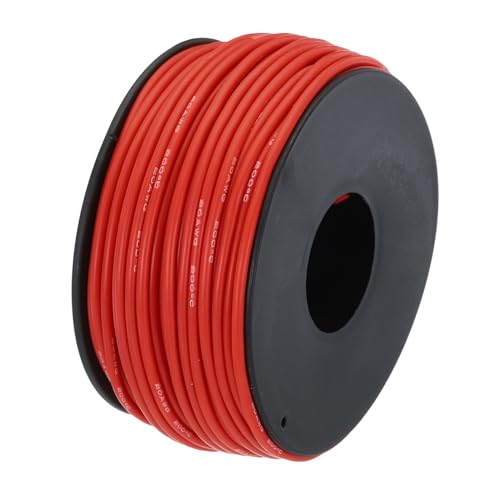 QUARKZMAN 20 Gauge Silikonkabel 20AWG Elektrisches Kabel, verzinnter Kupferdraht, hochtemperaturbeständig, 30 Meter Spule, rot für Auto-Modell Elektrogeräte QUARKZMAN 20 Gauge Silikonkabel 20AWG Elektrisches Kabel, verzinnter Kupferdraht, hochtemperaturbeständig, 30 Meter Spule, rot für Auto-Modell Elektrogeräte von QUARKZMAN
