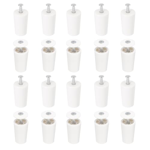 QUARKZMAN 20 Stück Anschlagpuffer Stopper für Rollladen 40mm Rolladenstopper Kunststoff Anschlagstopfen mit Unterlegscheiben & Schrauben für Rollo Jalousien Rolladenpanzer Lamellen, Weiß von QUARKZMAN