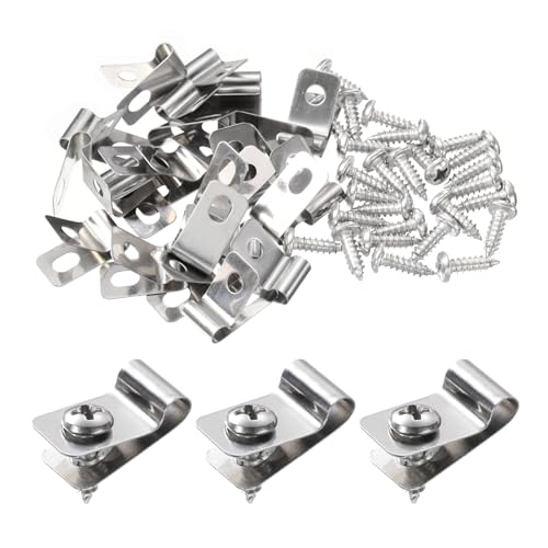 QUARKZMAN 20 Stück Drahtzaun Clips 4 mm Edelstahl Zaun Drahtklemmen Landwirtschaftliche Zaunmontage Clips mit 20 Stück Schrauben zur Befestigung von 12-16 Gauge Drähten QUARKZMAN 20 Stück Drahtzaun Clips 4 mm Edelstahl Zaun Drahtklemmen Landwirtschaftliche Zaunmontage Clips mit 20 Stück Schrauben zur Befestigung von 12-16 Gauge Drähten von QUARKZMAN
