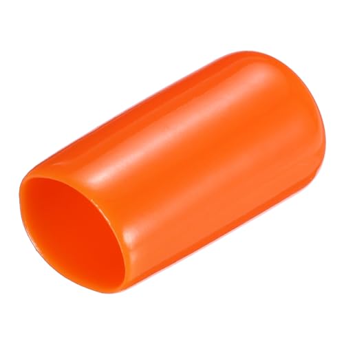 QUARKZMAN 20 Stück Gummi Endkappen 10mm Gummikappen PVC Schutzkappen Abdeckung Fußkappen für Stuhlbeine Tischbeine Möbel Schrauben Bolzen Gewinde Metallstäbe Rohr Zaunpfosten Orange von QUARKZMAN
