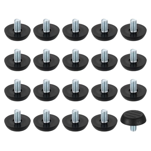 QUARKZMAN 20 Stück M6 Gewinde Möbel Füße Nivellierer 23x10mm Verstellbare Nivellierung Tisch Füße Schraubbar Möbelgleiter Nivellierung Für Stuhl Hocker Beine Schwarz QUARKZMAN 20 Stück M6 Gewinde Möbel Füße Nivellierer 23x10mm Verstellbare Nivellierung Tisch Füße Schraubbar Möbelgleiter Nivellierung Für Stuhl Hocker Beine Schwarz von QUARKZMAN