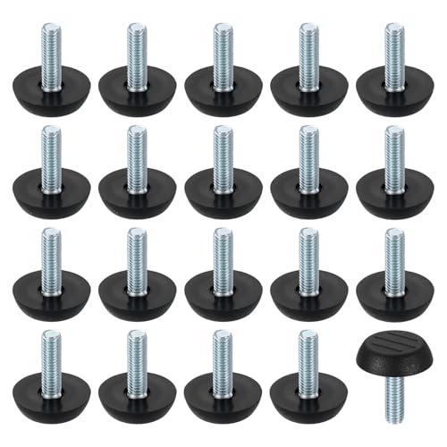 QUARKZMAN 20 Stück M6 Gewinde Möbel Füße Nivellierer 23x20mm Verstellbare Nivellierung Tisch Füße Aufschraubbare Möbelgleiter Nivellierung Für Stuhl Hocker Beine Schwarz QUARKZMAN 20 Stück M6 Gewinde Möbel Füße Nivellierer 23x20mm Verstellbare Nivellierung Tisch Füße Aufschraubbare Möbelgleiter Nivellierung Für Stuhl Hocker Beine Schwarz von QUARKZMAN