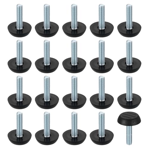 QUARKZMAN 20 Stück M6 Gewinde Möbel Füße Nivellierer 23x25mm Verstellbare Nivellierung Tisch Füße Aufschraubbar Möbelgleiter Nivellierung Für Stuhl Hocker Beine Schwarz QUARKZMAN 20 Stück M6 Gewinde Möbel Füße Nivellierer 23x25mm Verstellbare Nivellierung Tisch Füße Aufschraubbar Möbelgleiter Nivellierung Für Stuhl Hocker Beine Schwarz von QUARKZMAN