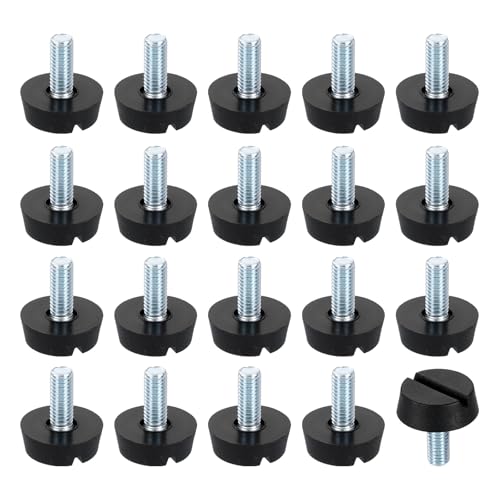 QUARKZMAN 20 Stück M6 Gewinde Möbelfüße Nivellierer 21x15mm Verstellbare Nivellierung Tischfüße Aufschraubbare Möbelgleiter Nivellierung Für Stuhl Hocker Beine Schwarz QUARKZMAN 20 Stück M6 Gewinde Möbelfüße Nivellierer 21x15mm Verstellbare Nivellierung Tischfüße Aufschraubbare Möbelgleiter Nivellierung Für Stuhl Hocker Beine Schwarz von QUARKZMAN