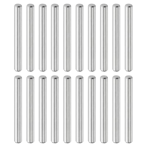 QUARKZMAN 20 Stück Zylinderstifte 4 mm x 35 mm Metallstift, 316L Edelstahl Zylindrische Dübelstifte Regalstützstift Stiftstange Befestigungselemente Metallregalstifte Silberton von QUARKZMAN