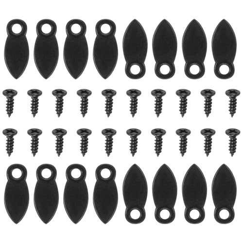 QUARKZMAN 200 Stück Bilderrahmen Rückwand Hardware Clips mit 200 Stück Schrauben Foto Rahmen Drehknopf Befestigungssatz Rückwand für Handwerk Hängende Zeichnen, Schwarz von QUARKZMAN