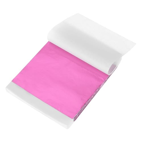 QUARKZMAN 200 Stück Blattgoldblätter 3,5" x 3,5" Imitationsgoldfolienblätter für Basteln, Bilderrahmen, Skulptur, Nägel und DIY-Kunstdekoration, Pink von QUARKZMAN