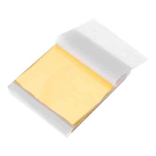 QUARKZMAN 200 Stück Blattgoldblätter 6" x 6" Imitationsgoldfolienblätter für Handwerk, Bilderrahmen, Skulptur, Nägel und DIY-Kunstdekoration, Gold von QUARKZMAN