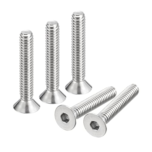 QUARKZMAN 20Stk 1/4-20x1-1/2" Flach Senkkopf Steckdose Kappe Schrauben 304 Edelstahl Sechskant Steckdose Flachkopf Schrauben Voll Gewinde Senkkopf Bolzen von QUARKZMAN