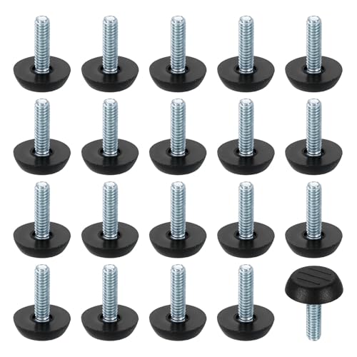QUARKZMAN 20Stk 1/4" Gewinde Möbel Füße Nivellierer 23x22mm Verstellbare Nivellierung Tisch Füße Aufschraubbar Möbelgleiter Nivellierung Für Stuhl Hocker Beine Schwarz QUARKZMAN 20Stk 1/4" Gewinde Möbel Füße Nivellierer 23x22mm Verstellbare Nivellierung Tisch Füße Aufschraubbar Möbelgleiter Nivellierung Für Stuhl Hocker Beine Schwarz von QUARKZMAN