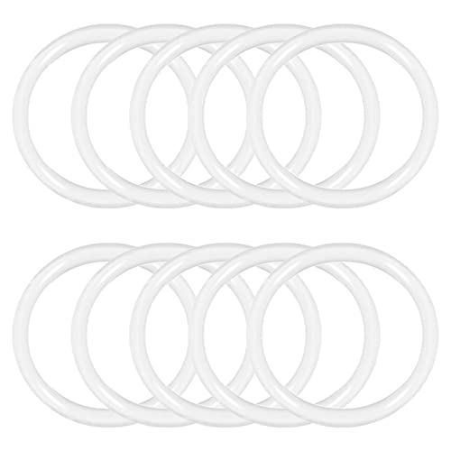 QUARKZMAN 20mm ID Silikon O-Ringe Unterlegscheibe Dichtung x 10 Stücke Unterlegscheibe Runde flach Dichtungsring für Glas Türgriff transparent von QUARKZMAN