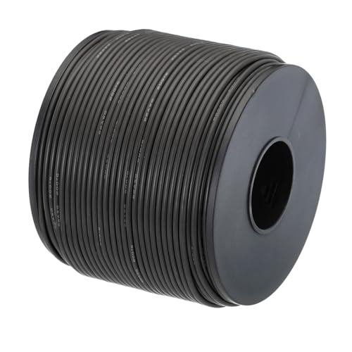 QUARKZMAN 22AWG Kabel Elektrischer Draht 0,33 mm² Verzinntes Kupferkabel 75 Meter, Stromkabel Hohe Temperatur Leitung Erdkabel Litzenkabel Verlängerungskabel für Kfz Kabelkanal, Schwarz von QUARKZMAN