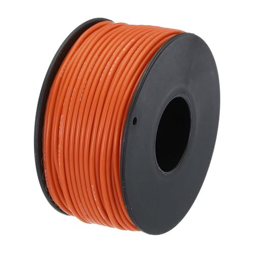QUARKZMAN 22AWG Kabel Elektrischer Draht 0,33 mm² Verzinntes Kupferkabel 30 Meter, Stromkabel Hohe Temperatur Leitung Erdkabel Litzenkabel Elektro Klingeldraht für Kfz Kabelkanal, Orange von QUARKZMAN