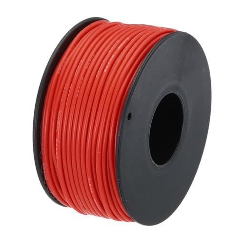 QUARKZMAN 22 Gauge Silikon Draht 22AWG Elektrischer Draht Litze Verzinntes Kupfer Hochtemperatur-Anschlussrolle 30m Rot für Auto-Modell Elektrogeräte von QUARKZMAN