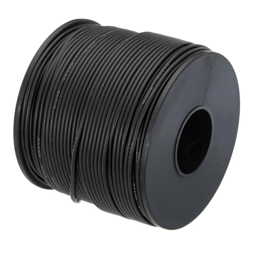 QUARKZMAN 24AWG Kabel Elektrischer Draht 0,21 mm² Verzinntes Kupferkabel 75 Meter, Stromkabel Hohe Temperatur Leitung Erdkabel Litzenkabel Verlängerungskabel für Kfz Kabelkanal, Schwarz von QUARKZMAN