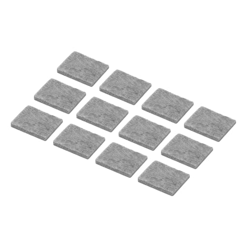 QUARKZMAN 24 Stück Filzgleiter Selbstklebend 35 mm Quadratische Möbelgleiter Filzgleiter Stuhlbeinschoner Antirutsch Pads Verhindern Kratzer für Möbel-Hartboden Fliesen Grau von QUARKZMAN
