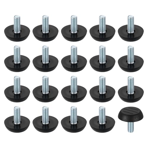 QUARKZMAN 24 Stück M6 Gewinde Möbel Füße Nivellierer, 23x15 mm Verstellbare Nivellierung Tisch Füße, Aufschraubbare Möbelgleiter Nivellierung Für Stuhl Hocker Beine, Schwarz QUARKZMAN 24 Stück M6 Gewinde Möbel Füße Nivellierer, 23x15 mm Verstellbare Nivellierung Tisch Füße, Aufschraubbare Möbelgleiter Nivellierung Für Stuhl Hocker Beine, Schwarz von QUARKZMAN