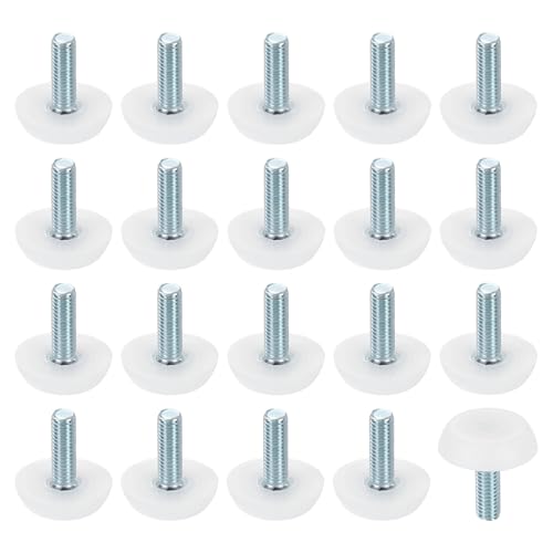 QUARKZMAN 24 Stück M6 Gewinde Möbel Füße Nivellierer, 23x18 mm Verstellbare Nivellier Tisch Füße, Aufschraubbare Möbelgleiter Nivellierung für Stuhl Hocker Beine, Weiß QUARKZMAN 24 Stück M6 Gewinde Möbel Füße Nivellierer, 23x18 mm Verstellbare Nivellier Tisch Füße, Aufschraubbare Möbelgleiter Nivellierung für Stuhl Hocker Beine, Weiß von QUARKZMAN