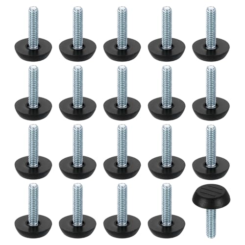 QUARKZMAN 24Stk 1/4" Gewinde Möbelgleiter, 23x25mm Verstellbare Nivellierfüße, Aufschraubbare Möbelgleiter Für Stuhl Hocker Beine, Schwarz QUARKZMAN 24Stk 1/4" Gewinde Möbelgleiter, 23x25mm Verstellbare Nivellierfüße, Aufschraubbare Möbelgleiter Für Stuhl Hocker Beine, Schwarz von QUARKZMAN