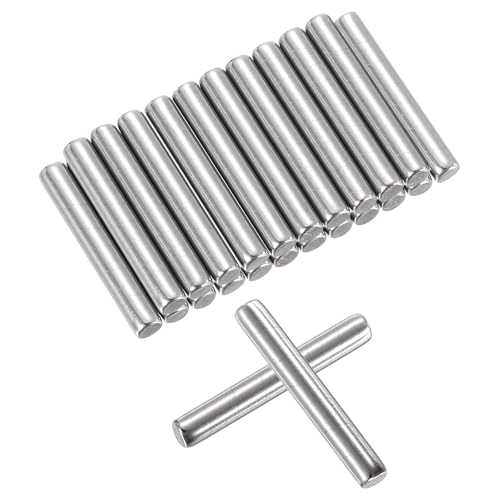 QUARKZMAN 25 Stück 3mm x 20mm Regalbodenträger, Regalstifte Zylinderstift, verstellbare Regalbodenhalter Bodenträger Edelstahl Silber (0,12 x 0,78 Zoll) von QUARKZMAN