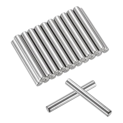 QUARKZMAN 25 Stück 4mm x 30mm Regalbodenträger, Regalstifte Zylinderstift, Verstellbare Regalbodenhalter Bodenträger Edelstahl Silber (0,15 x 1,18 Zoll) von QUARKZMAN