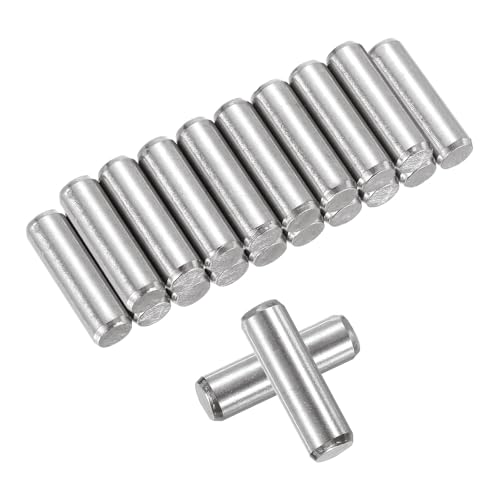 QUARKZMAN 25 Stück 6mm x 20mm Regalbodenträger, Regalstifte Zylinderstift, Verstellbare Regalbodenhalter Bodenträger Edelstahl Silber (0,23 x 0,78 Zoll) von QUARKZMAN