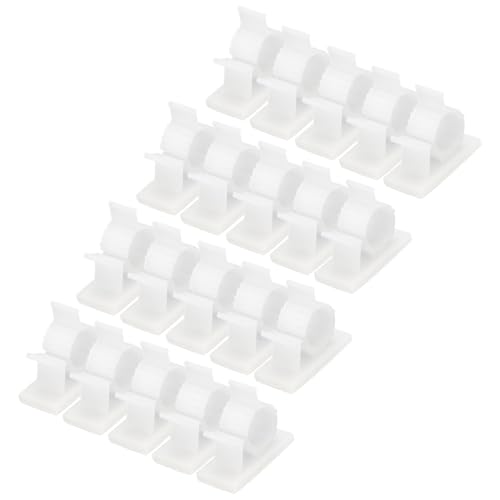 QUARKZMAN 25 Stück Kabelclips, 13-16mm Durchmesser Selbstklebende Nylon Kabelhalter, Verstellbare Kabelmanagement-Organizer-Klemme für PC Schreibtisch Büro, Weiß QUARKZMAN 25 Stück Kabelclips, 13-16mm Durchmesser Selbstklebende Nylon Kabelhalter, Verstellbare Kabelmanagement-Organizer-Klemme für PC Schreibtisch Büro, Weiß von QUARKZMAN