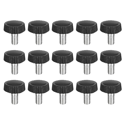 QUARKZMAN 25 Stück M5x8mm Gewinde gerändelte Daumenschrauben, verzinkter Kohlenstoffstahl, runde Kopfdaumenschrauben zum schnellen Entfernen von Schrauben, schwarz QUARKZMAN 25 Stück M5x8mm Gewinde gerändelte Daumenschrauben, verzinkter Kohlenstoffstahl, runde Kopfdaumenschrauben zum schnellen Entfernen von Schrauben, schwarz von QUARKZMAN