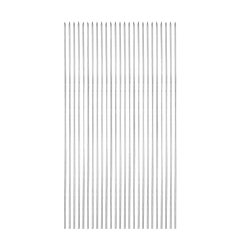 QUARKZMAN 25 Stück Schaschlikspieße Edelstahl 33cm x 3mm Edelstahl Runde Stäbe Wiederverwendbare BBQ-Grillspieße Outdoor-Grill Grillstäbchen für Fleisch, Garnelen, Obst und Gemüse QUARKZMAN 25 Stück Schaschlikspieße Edelstahl 33cm x 3mm Edelstahl Runde Stäbe Wiederverwendbare BBQ-Grillspieße Outdoor-Grill Grillstäbchen für Fleisch, Garnelen, Obst und Gemüse von QUARKZMAN