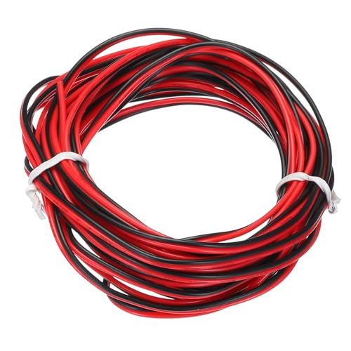 QUARKZMAN 26 AWG 2-adriges paralleles PVC-Kabel, 14,8 Fuß lang, 0,06" Durchmesser, rot schwarz, flexibles 26 AWG Verlängerungskabel 300V für LED RGB Kabel, interne Verkabelung QUARKZMAN 26 AWG 2-adriges paralleles PVC-Kabel, 14,8 Fuß lang, 0,06" Durchmesser, rot schwarz, flexibles 26 AWG Verlängerungskabel 300V für LED RGB Kabel, interne Verkabelung von QUARKZMAN