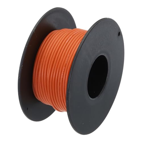 QUARKZMAN 26AWG Kabel Elektrischer Draht 0,13 mm² Verzinntes Kupferkabel 15 Meter, Stromkabel Hohe Temperatur Leitung Erdkabel Litzenkabel Verlängerungskabel für Kfz Kabelkanal, Orange von QUARKZMAN