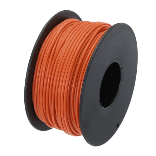 QUARKZMAN 26AWG Kabel Elektrischer Draht 0,13 mm² Verzinntes Kupferkabel 30 Meter, Stromkabel Hohe Temperatur Leitung Erdkabel Litzenkabel Elektro Klingeldraht für Kfz Kabelkanal, Orange von QUARKZMAN