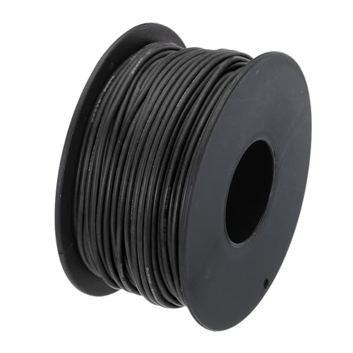 QUARKZMAN 26AWG Kabel Elektrischer Draht 0,13 mm² Verzinntes Kupferkabel 30 Meter, Stromkabel Hohe Temperatur Leitung Erdkabel Litzenkabel Elektro Klingeldraht für Kfz Kabelkanal, Schwarz von QUARKZMAN