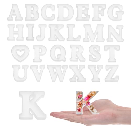 QUARKZMAN 26 Stück Alphabet Buchstaben Harz Formung 2,5" A-Z Großbuchstaben Englisch Alphabet Silikonform für Wortzeichen Kunst, DIY Handwerk, Partydekoration QUARKZMAN 26 Stück Alphabet Buchstaben Harz Formung 2,5" A-Z Großbuchstaben Englisch Alphabet Silikonform für Wortzeichen Kunst, DIY Handwerk, Partydekoration von QUARKZMAN