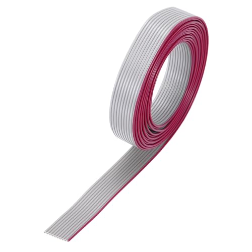 QUARKZMAN 26AWG IDC Draht Flachbandkabel 2m/6.6ft Länge 1.27mm Pitch 10 Pin Grau für JTAG/ISP Verbindung von QUARKZMAN