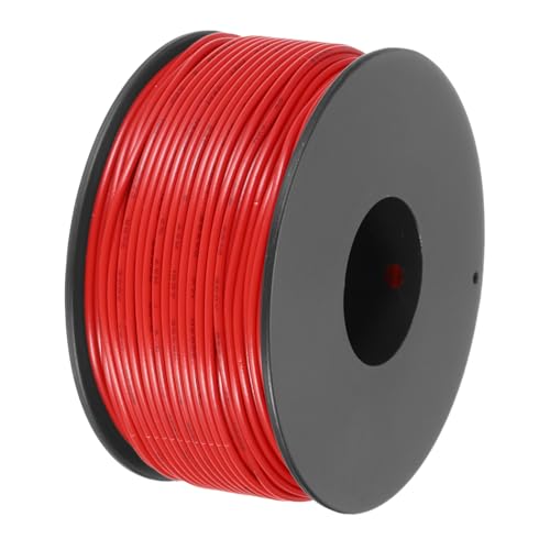 QUARKZMAN 26AWG Silikon Elektrischer Draht Kabel, UL1007 300V 50m Litzenkabel aus Verzinntem Kupferdraht Flexible PVC Anschlussdraht mit Spule für DIY Modelle Lampen Haushaltsgeräte, Rot QUARKZMAN 26AWG Silikon Elektrischer Draht Kabel, UL1007 300V 50m Litzenkabel aus Verzinntem Kupferdraht Flexible PVC Anschlussdraht mit Spule für DIY Modelle Lampen Haushaltsgeräte, Rot von QUARKZMAN