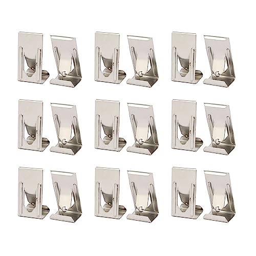 QUARKZMAN 26x14mm Rahmen Rückwand Metall Feder Drehklammer Aufhänger x 30Stk Drehbarer Klipphalter für Foto Wand Haken und Heimwerker Kunst [Silber] von QUARKZMAN