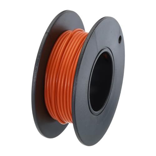 QUARKZMAN 28AWG Kabel Elektrischer Draht 0,08 mm² Verzinntes Kupferkabel 6 Meter, Stromkabel Hohe Temperatur Leitung Erdkabel Litzenkabel Verlängerungskabel für Kfz Kabelkanal, Orange von QUARKZMAN