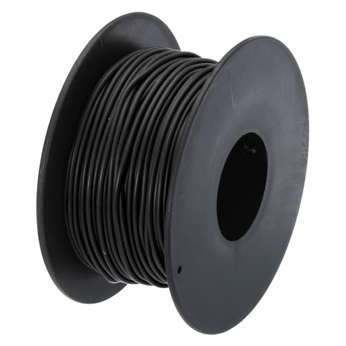 QUARKZMAN 28AWG Kabel Elektrischer Draht 0,08 mm² Verzinntes Kupferkabel 30 Meter, Stromkabel Hohe Temperatur Leitung Erdkabel Litzenkabel Elektro Klingeldraht für Kfz Kabelkanal, Schwarz von QUARKZMAN