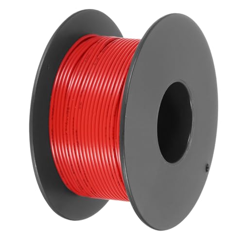 QUARKZMAN 28AWG Silikon Elektrischer Draht Kabel, UL1007 300V 30m Litzenkabel aus Verzinntem Kupferdraht Flexible PVC Anschlussdraht mit Spule für DIY Modelle Lampen Haushaltsgeräte, Rot QUARKZMAN 28AWG Silikon Elektrischer Draht Kabel, UL1007 300V 30m Litzenkabel aus Verzinntem Kupferdraht Flexible PVC Anschlussdraht mit Spule für DIY Modelle Lampen Haushaltsgeräte, Rot von QUARKZMAN
