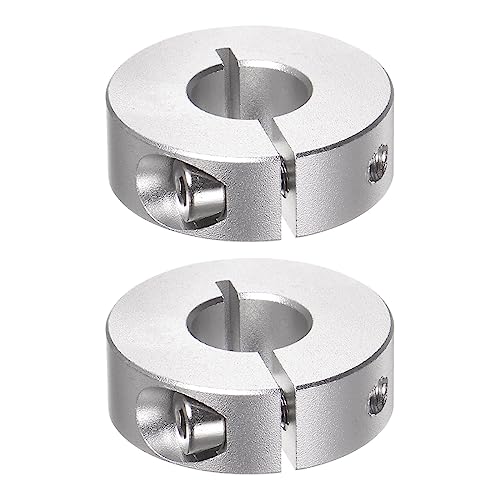 QUARKZMAN 2Stk Welle Kragen 12mm Bohrung Aluminum Legierung Set Schraube Split Klemmring 30mm AD 10mm Breite für Rad Schubkarren Achsgetriebe Einheiten Maschine Werkzeug Industrie Eloxierung von QUARKZMAN