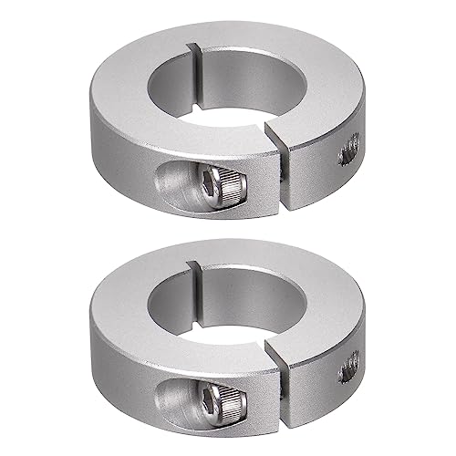 QUARKZMAN 2Stk Welle Kragen 25mm Bohrung Aluminum Legierung Set Schraube Split Klemmring 45mm AD 12mm Breite für Rad Schubkarren Achsgetriebe Einheiten Maschine Werkzeug Industrie Eloxierung von QUARKZMAN