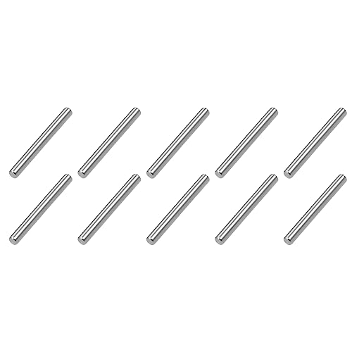 QUARKZMAN 2mm x 18mm Zylinderstifte Edelstahl x 20Stk Regalhalter Stützen Stifte Stab Befestigungselemente für Mechanische Industrie Befestigungen [Silberton] von QUARKZMAN