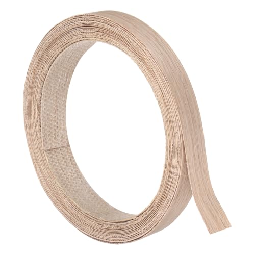 QUARKZMAN 3/4 Zoll x 16 Fuß Holz Furnier Kantenband Vorgeleimtes Flexibles Red Oak Kantenstreifen Bügeln Mit Heißschmelzkleber Holzband Für Schrankreparatur Und Möbelrestaurierung von QUARKZMAN